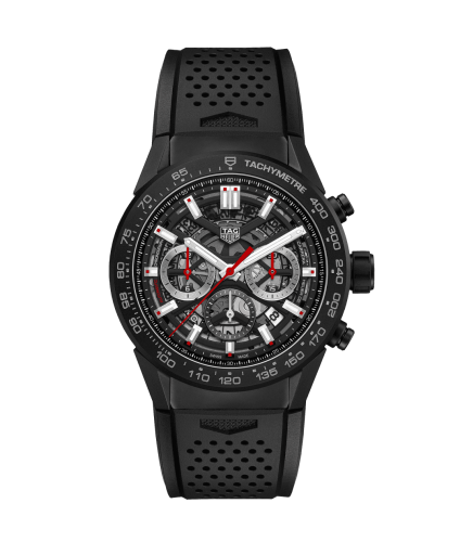 TAG Heuer Carrera Calibre Heuer 02 45 Black Ceramic / Skeleton / Rubber